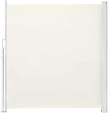 WOLTU Paravent Extérieur, Store Latéral Rétractable, 180x350 cm, Brise Vue, Protection Solaire & Protection Contre Le Vent, pour Jardin, Balcon, Terrasse, Patio, Crème