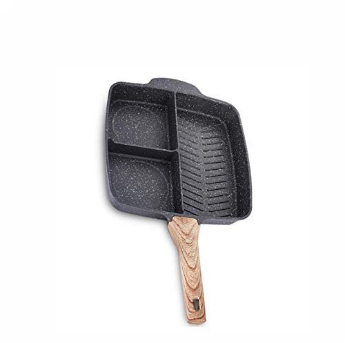 CQIKRWGWS Aluminium-Bratpfanne, Backform, Frühstückspfanne, antihaftbeschichtet, Steak-Bratpfanne, Mehrzweck-Eierpfanne, Pfanne, Haushalts-Induktionsherd, Universal Vision