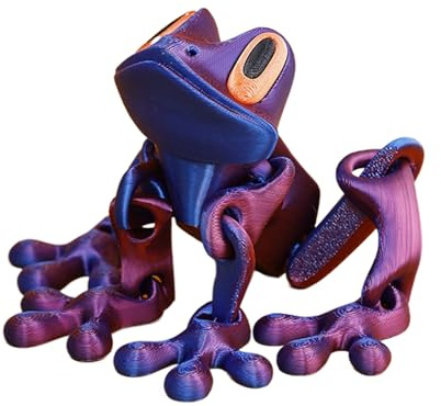 3D Bedruckter Froschs Mit Mehreren Gelenken, Beweglicher Froschs Magnet Ornamente Kühlschrank Dekoration, Wiederverwendbare Kühlschrankmagnet Für Heimdekoration, Aufbewahrungsschrank 20,5x5 cm
