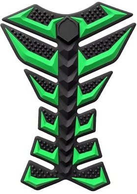 WENINETIES Protector de Depósito de Moto para Kawasaki Ninja ZX6R ZX 6R ZX-6R 2019-2023, Adhesivo de Resina Efecto Carbono, Protección Antiarañazos para el Tanque,Green