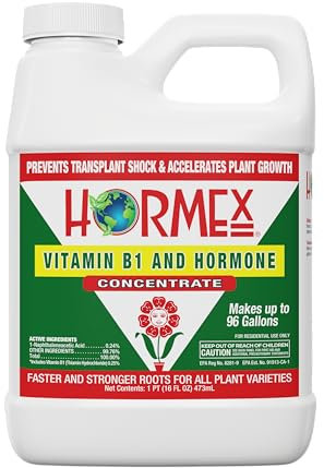 Hormex Vitamin B1 Rooting Hormone Concentrate - Rooting Hormone for Hydroponics, Aeroponics, Established Plants, Cuttings and More, Indoor and Outdoor Plant Growth Stimulator Concentrate - (16oz)