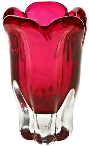 CRISTALICA Blumenvase Metallico Pavel rot h 13cm