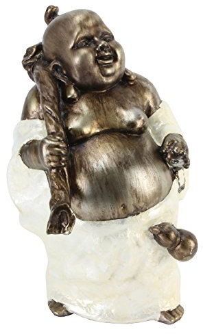 Modernes zum Sammeln Happy Buddha stehend mit Geld Sack Größe Figur Geschenk Ornament