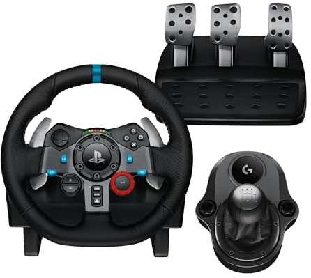 Logitech G29 Racing Lenkrad + Logitech Driving Force Shifter Schalthebel, PC