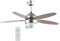 Sichler Haushaltsgeräte Ventilator Sommer Winter: Deckenventilator VT-597 m. Holzflügeln, Beleuchtung, Fernbed., Ø 92 cm (Deckenventilator Sommer Winter, mit Lampe, Sommerbetrieb)