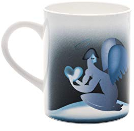 Alessi AAA06 1 Blue Christmas Mug - Bone China mit Dekor, blau.