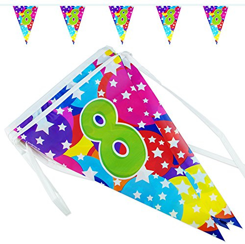 Goodymax 8. Geburtstag Wimpelkette Bubbles 6,8 m lang