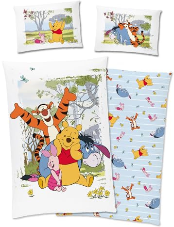 Herding Winnie Pooh Kleinkinder-Bettwäsche-Set, Bettbezug 100 x 135 cm, Kopfkissenbezug 40 x 60 cm