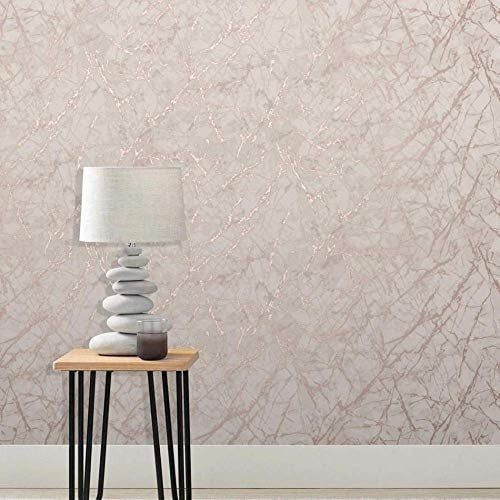 Fine Decor FD42268 Tapete, mit Marmor-Effekt, rotgoldfarben