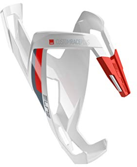 Elite Elite Unisex – Erwachsene Custom Race Plus Trinkflaschenhalter, Weiß,Rot, Einheitsgröße