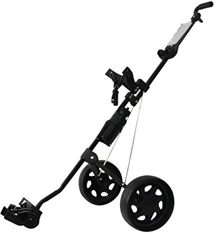 NENGGE Golftrolley Golfwagen Klappbar Golf Push Cart 2 Räder Schnellklappbar und Leicht Trolley Compact Professional Golfcart mit Getränkehalter Scorecard, Aluminiumlegierung