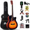 Winzz Akustikgitarre Anfänger Kinder Erwachsene, Westerngitarre Set mit umfangreichem Zubehör (40 Zoll-Sunburst Matt）…