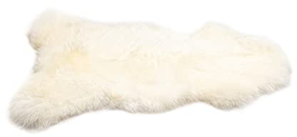 Decorating Sheepskins Premium Merino Schaffell Echt Groß 130-140cm, Lammfell Echt Weiß, Fell für Stuhl, geruchlos, Alternative zu Kunstfell, Lammfell Teppich für das Sofa, Schaffelle, Lammfelle