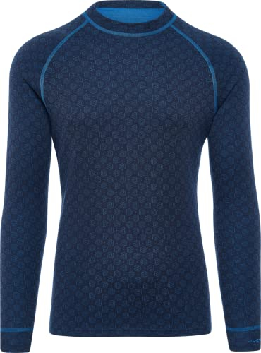 Thermowave Herren Merino Thermo-Unterhemd Langarm - Merino Shirt - Optimaler Feuchtigkeitstransport 220 GSM - Super Sanft, Sturm/Topas, XXXL