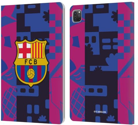 Head Case Designs Licenciado Oficialmente FC Barcelona Tercero Kit de Escudo 2021/22 Carcasa de Cuero Tipo Libro Compatible con Apple iPad Pro 11 2020/2021 / 2022