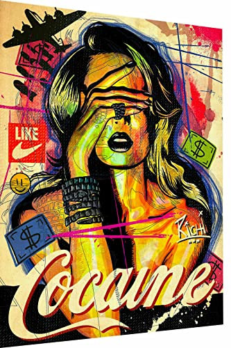 Magic Canvas Art Pop Art Leinwand Frauen Lifestyle Leinwandbild 1- teilig Hochwertiger Kunstdruck Wandbilder – B8164, Größe: 120 x 80 cm