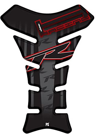 Paraserbatoio.it Adesivo effetto 3D Protezione Paraserbatoio resinato, Compatibile con HONDA CBR 125 250 600 1000 RR V1 Rosso Nero