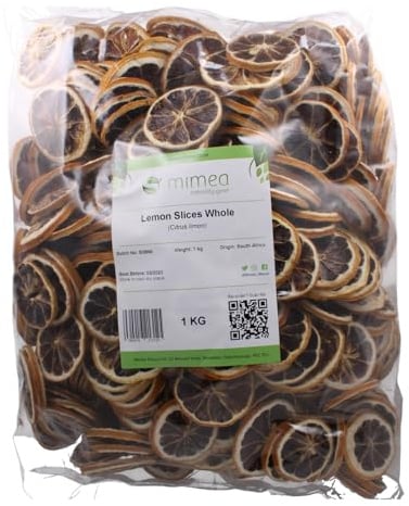 Mimea Lemon Slices Whole | 1kg | Quality Ingredients | Dried Fruit | Natural | No Additives | Cocktails | Garnishes | Baking | Food Grade