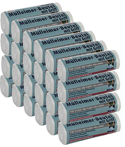 Müllbeutel Premiumline - Besonders reißfest und wasserdicht - Mit Trage-Griff/Henkel (35 Liter Premium, 24er Pack)