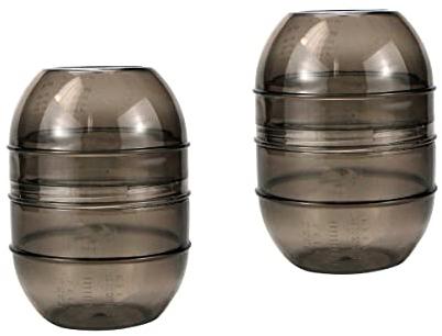 FRCOLOR Hair Dye Tools 2pcs with Measuring Salon Hair Coloring Mixer Mixing Cup Scale Cup for Barber Color Mixing Bowl