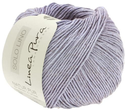 LANA GROSSA Solo Lino | Leinen-Look | Handstrickgarn aus 80% Leinen Viskose & 20% Leinen | 50g Wolle zum Stricken & Häkeln | 120m Garn FB65