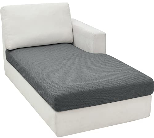 CHELZEN Sofa Sitzkissenbezug, Hochelastischer Sitzbezug, Stretch Sofasitzbezug Schonbezug Schutz Sofabezug L-förmiger Ecksofas für Wohnzimmer (Chaiselongue, Hellgrau)