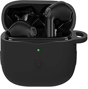 FTRONGRT Bluetooth-Kopfhörer Schutzhülle für SoundPEATS Air3, Stoßfest, Bluetooth-Kopfhörerhülle aus Silikon mit SoundPEATS Air3 Bluetooth-Kopfhörer.Schwarz