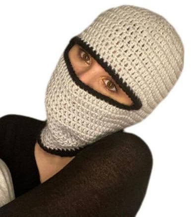 SELiLe Sturmhaube Hut Horrid Skull Cap gehäkelte Mütze für Frauen Männer Bild Requisiten Gruselige Räuber Cap Cosplay Halloween Party Balaclava Hut Niedlich