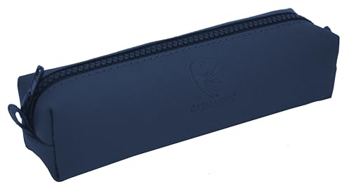GERMANUS Federmäppchen Schlamper Aurel, Leder - Made in EU (Blau)