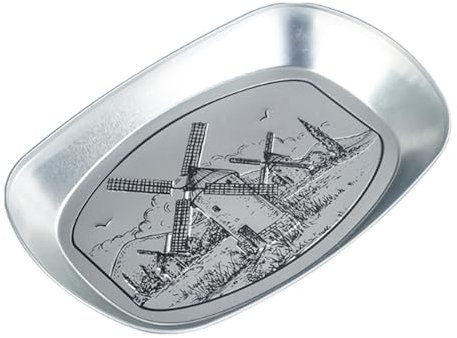 Rolling Tray Metal Rolling Tray Tobacco Smoking Accessories(Silver,Windmill)