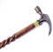 NautiKraft Antique Wooden Walking Cane Stick with Unique Brass Hammer Head Handle, Versatile Rugged Style Support