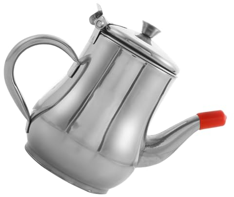 COLLBATH Aceitera Acero Inoxidable Cocina Filtrar Sopa Evitar Desborde Mango Seguro