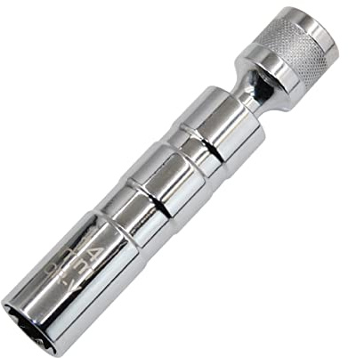 Fits Car 14mm 16mm Thin Wall Swivel Spark Plug Socket 3/8 Drive 12 Point Socket Removal Tool 14mm 16mm Socket Adapter Thin Wall with 6 Points