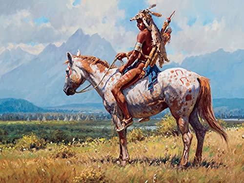 Adults Jigsaw Puzzle 1000 Piece Wooden Adults Children Puzzles,American Indian,Native American,Leisure Game Toy Suitable Family Friends,Educational Puzzle Family Game Gift for Adults and Kids