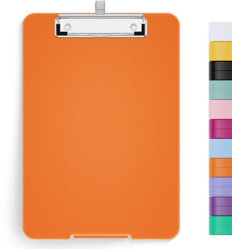 Hnogri Porte-bloc A5 Avec Rangement, Planche à Pince Pliable pour Infirmières, en Plastique, Fournitures de Bureau, Menu pour le Travail