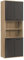 mokebo® Bad Hochschrank in Eiche-Schwarz 'Der Kapitän', Badezimmerschrank breit oder Badschrank, auch als Badezimmerhochschrank & Badregal Badezimmer aus Holz in 180x65x64 (HxBxT in cm)