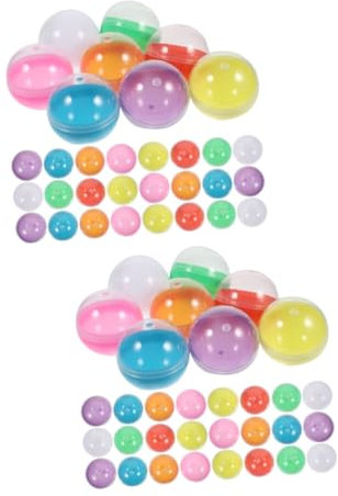 KOMBIUDA 100 Stk -spielzeug Bingo- -ersatz Kaugummiautomatenkapsel Überraschungskapseln Aktivitätspartybälle Bunte Tombolakugeln Lotteriekugeln Partyspielbälle Plastikkugeln Pp