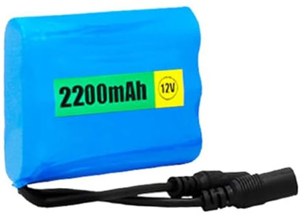 MINHUANG DC 12V 2200Mah Rechargeable Li-Ion Battery, for LED Light Bar/Street Light/Robotics/Camera/Various 12V Lamps Backup Battery Pack,Flat