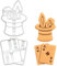 BAKERLOGY Set of 2 Magician themed Cookie Cutters (Designs: Double Ace and Rabbit in a Hat) - Bake Birthday Cookies, Detailed Biscuit Cutter Design for Baking and Crafts, ideal on fondant, dough, clay