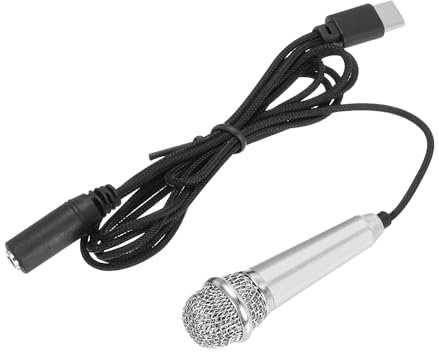 Sourcing Map Mini Type C Microphone, Phone Mic for Voice Recording - Silver