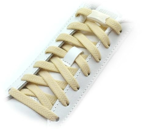 Originals Elastische Schnürsenkel ohne Binden, mit robustem einteiligem Verschluss – für Sneaker, Laufschuhe, Wanderschuhe & Sport – Unisex Schuhbänder für Herren, Damen & Kinder (20 Beige)