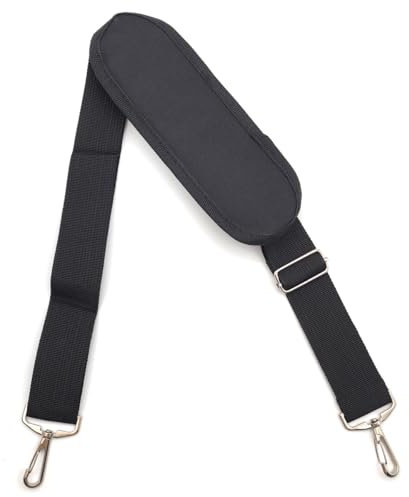 Adjustable Shoulder Strap with Detachable Pad Universal Replacement Bag Strap with Pad Thick Soft Replacement Shoulder Strap for Luggage Laptop Messenger Briefcase Handbag Golf Sport(Black)