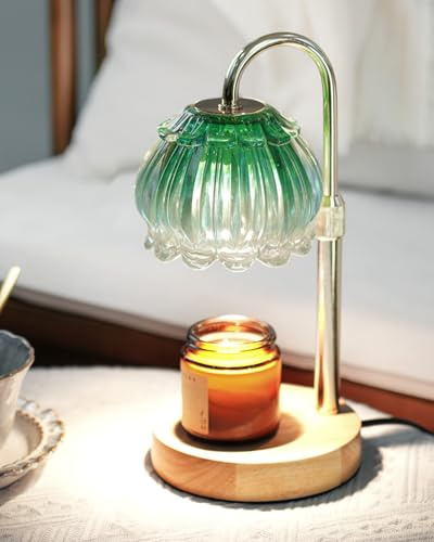HAIDOLIANG Candle Warmer Lamp with Timer,Birthday Gifts for Women,Green | Height Adjustable,Wax Melt Lamp,Home Decor,Christmas,Halloween