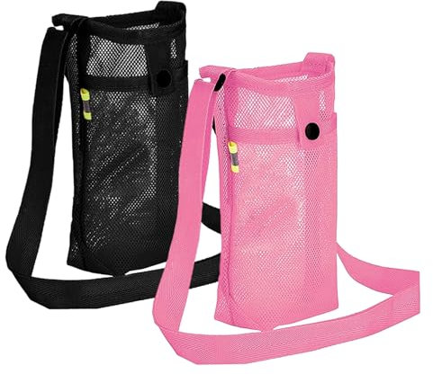 FveVqe Water Bottle Holder with Strap, Water Bottle Carrier with Shoulder Strap, Lightweight Water Bottle Holder with Strap for Hiking, Travel, Gym, Outdoor Sports, Adjustable Sling for Adults&Kids