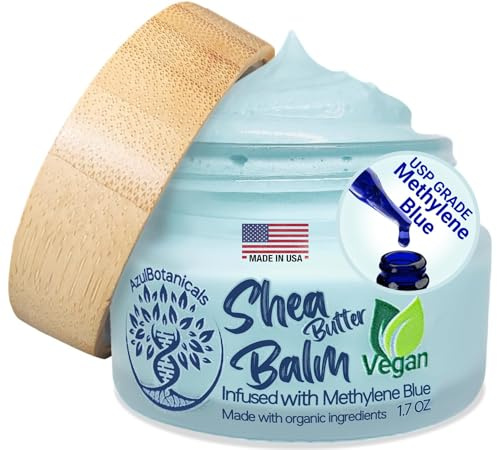 AzulBotanicals Methylene Blue Vegan Shea Butter Balm, Face, 1.7 oz