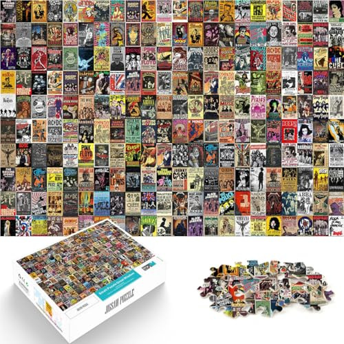 1000 Piece Adult Puzzles Retro collage Challenging To Complete But Fun And Humorous 26x38cm Parent-child interaction for ages 14+