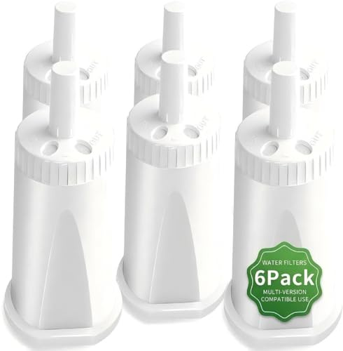 KGC 6 Stück Wasserfilter kompatibel mit Sage – Für Barista (Express/Pro/Touch) und Oracle/Bambino (SES875/876/878/880/881/990), Kalkfilter für hartes Wasser und besseren Kaffeegeschmack
