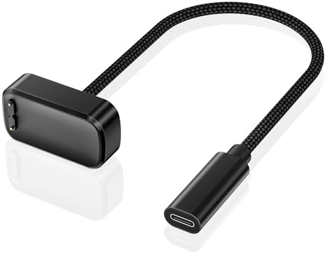 RUXELY Ladegerät für Fitbit Charge 6/Charge 5/Luxe, USB C Ladekabel | Type C Charger Cable Dock,Ladegerät Adapter Tragbarer Ersatz Ladeadapter für Fitbit Charge 6/Charge 5/Luxe Smartwatch