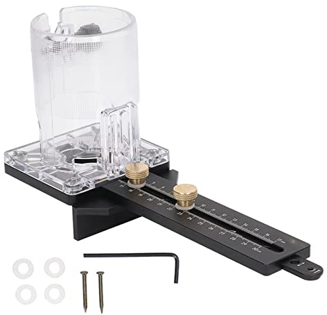 Qqmora CNC-Holzschneider-Fräserbasis, 8-mm-Stiftschlitzbasis für Kreisschneider-Trimmführung, ABS-Material