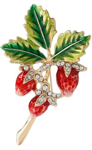 Artistics Brosche mit Tannenzapfen, Kristallverzierung, Legierung, Schmuck für legere oder formelle Anlässe, Vintage-Brosche für Damen